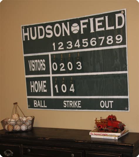 Vintage Baseball Scoreboard Wall Decor Baseball