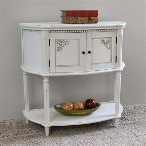International Caravan Windsor Carved Console Table In Antique White