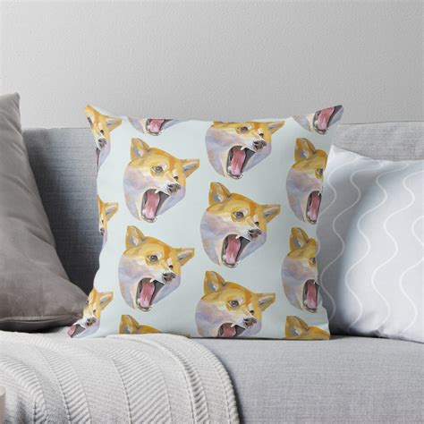 Angry Doge Shiba Inu Throw Pillow For Sale By Ulalalol Redbubble