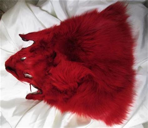 Genuine Fox Fur Head And Skin Red Dyed Approx 12 Usa Fur Liquidation