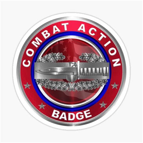 Combat Action Badge Custom Design Sticker For Sale By Soldieralways Redbubble
