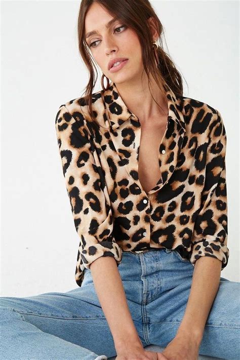 long sleeve leopard print top leopard print top leopard print blouse fashion
