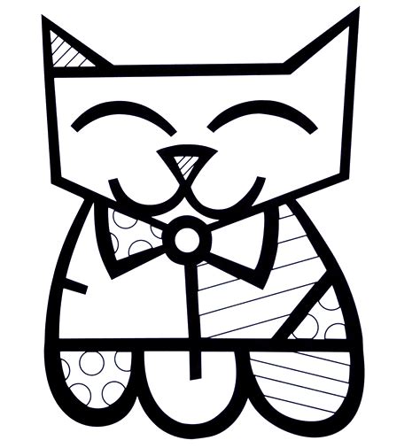 Desenho De Romero Britto Gato Para Colorir Tudodesenhos