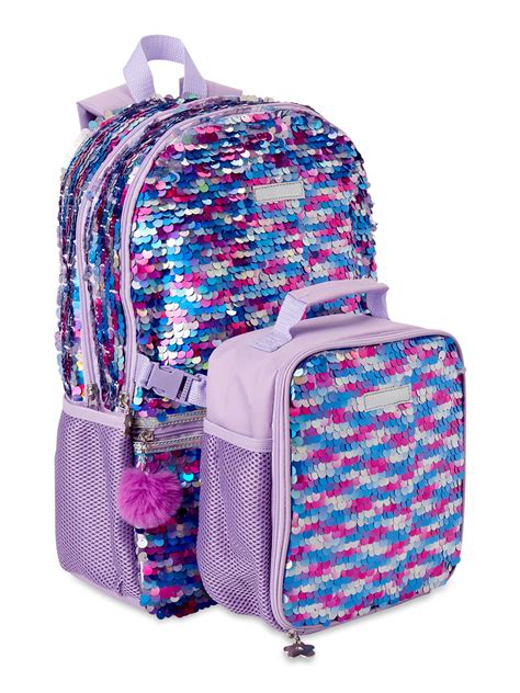 Limited Too Flip Sequin Backpack With Lunch Bag