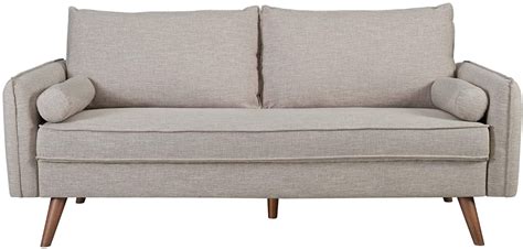 Modway Revive Contemporary Modern Fabric Upholstered Sofa In White
