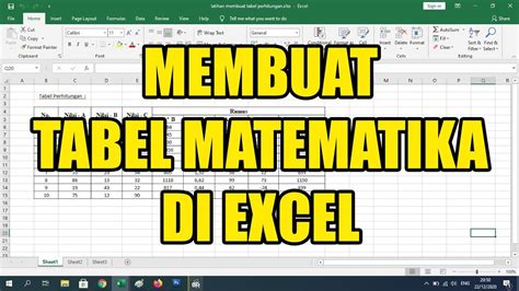 Cara Membuat Tabel Perhitungan Matematika Dengan Rumus Microsoft Excel