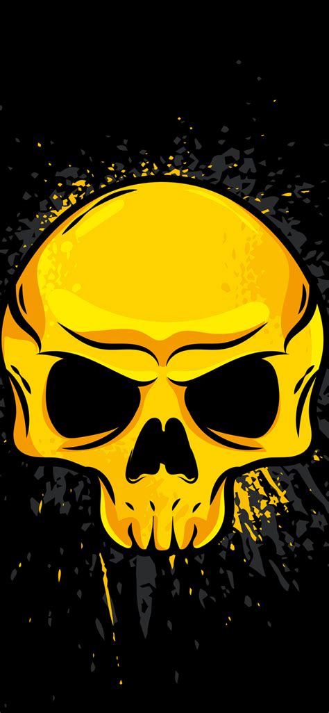 1125x2436 4k Gold Skull Iphone Xsiphone 10iphone X Wallpaper Hd