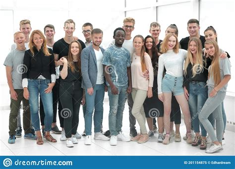 Diverse Group Of Young People Standing Together Stock Image Image Of