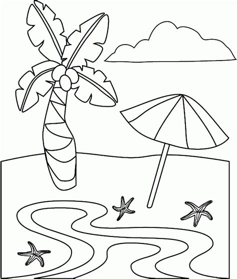 Printable Coloring Pages Beach