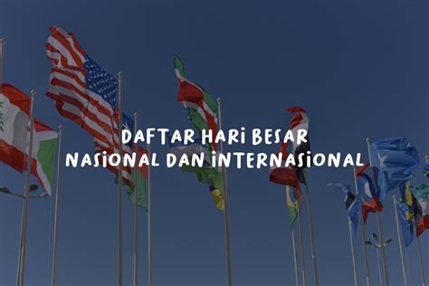 Daftar Hari Besar Nasional Dan Internasional