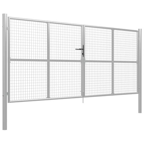 C'est l'assurance d'avoir une porte solide et durable. Porte de jardin Acier galvanisé 415x200 cm Argenté | eBay