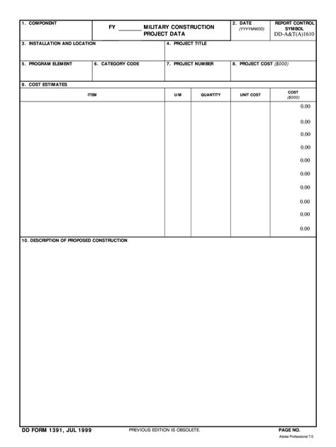 Dd1391 Form Fill Out And Sign Printable Pdf Template Airslate Signnow