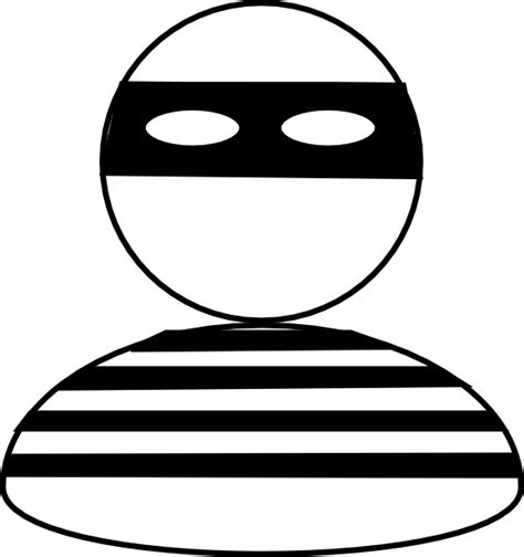 Burglar Black And White Clip Art At Vector Clip Art Online