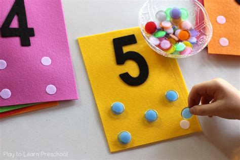 Easy Counting Practice For Preschoolers Using Velcro Cards Diy