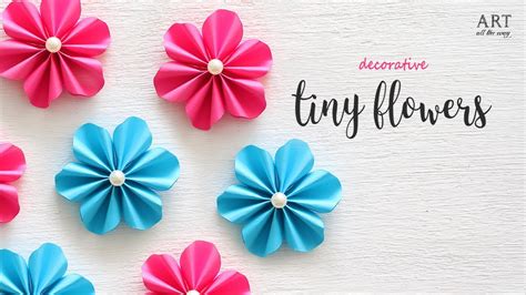Diy Tiny Paper Flowers Flower Making Diy Flower Crafts Training
