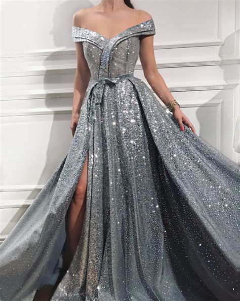 Silvery Amelia Tmd Gown Sequin Prom Dress Prom Dresses Sleeveless