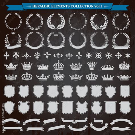 Heraldic Elements Set 1 Stock Vektorgrafik Adobe Stock