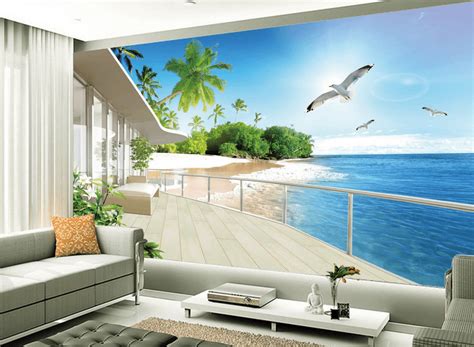 Balcony Ocean Scenery Aj Wallpaper