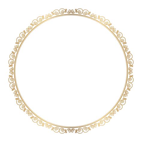 Golden Circle Frame With Luxury Design Ornament Vector Golden Circle
