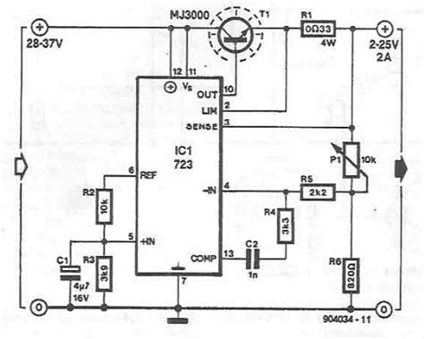 Searches related to 0 24v variable power supply circuit diagram. LM723 25V variable power supply circuit
