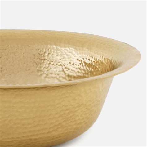 Shop Gold Hammered Decorative Metal Bowl Large At Best Price Online