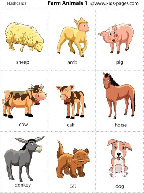 Farm animal worksheets and activities for young learners. 9 Best Images of Printable Farm Animal Flash Cards - Farm ...