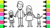 Happy Family Easy Drawing - Dengesizgibisanki