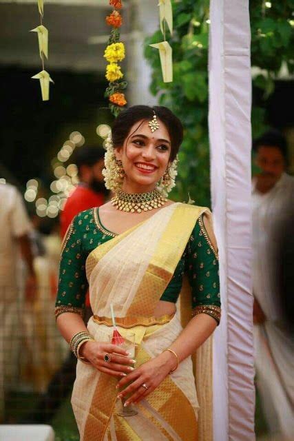 21 Trendy Green Kerala Saree Blouse Designs To Try In 2019 Bling Sparkle
