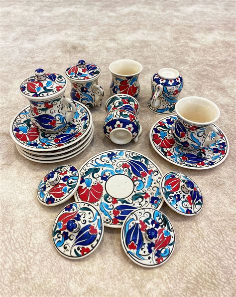 X Handmade Ceramic Espresso Cups And Saucers Set Turkish Etsy Australia