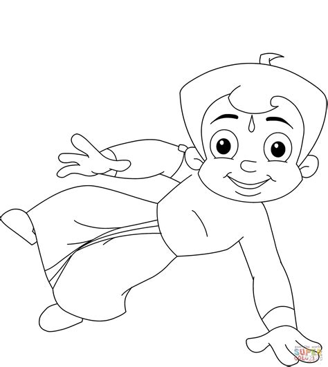 Chhota Bheem Coloring Page Free Printable Coloring Pages