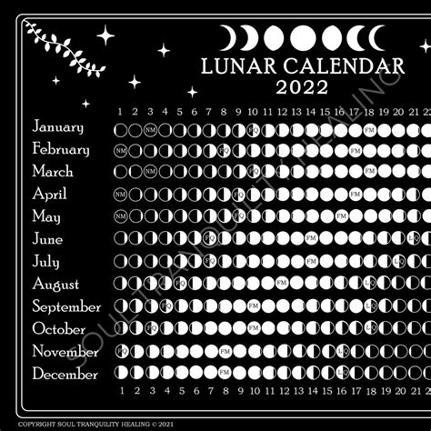The Original Lunar Phase Calendar 2022 Calendar Example And Ideas