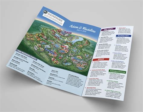Disney World Wedding Brochure Park Guide Map Style For Your Etsy