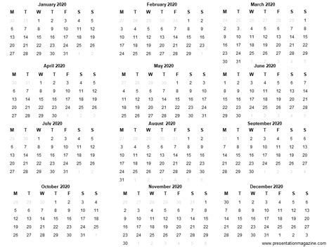 Free 2020 calendar template word, excel, pdf the year 2020 includes many important dates and days of the year, which mean you can choose from the specific 2020 calendar template word that is available in the word format with all the important numbering and points. Free 2020 printable calendar template