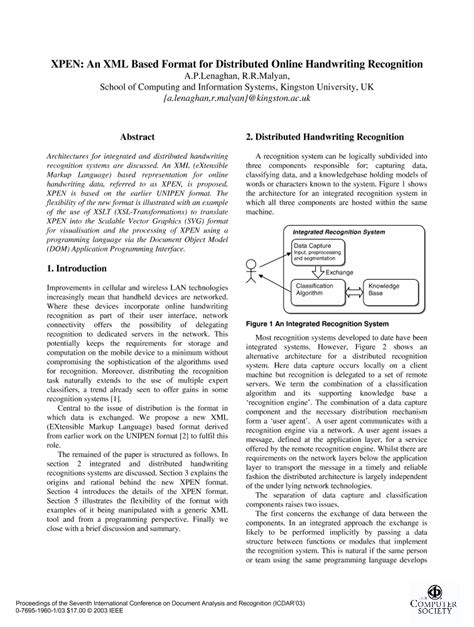 Sample technical paper ieee format rating: XPEN: an XML based format for distributed online ...