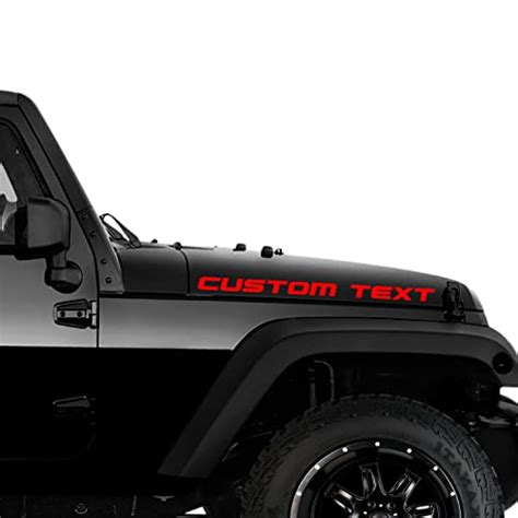 Custom Hood Decals Set Of 2 Compatible With Jeep Wrangler The