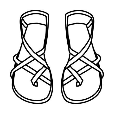 Sandals Coloring Page At Free Printable Colorings