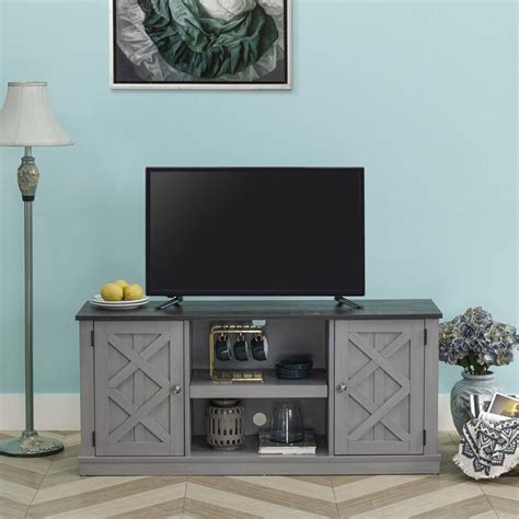Festivo 54 In Gray Tv Stand For Tvs Up To 60 In In The Tv Stands
