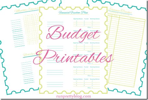 Sissyprint Freebie Friday Monthly Budget