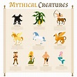 Free Vector | Mythical creatures infographics | Mythical creatures ...