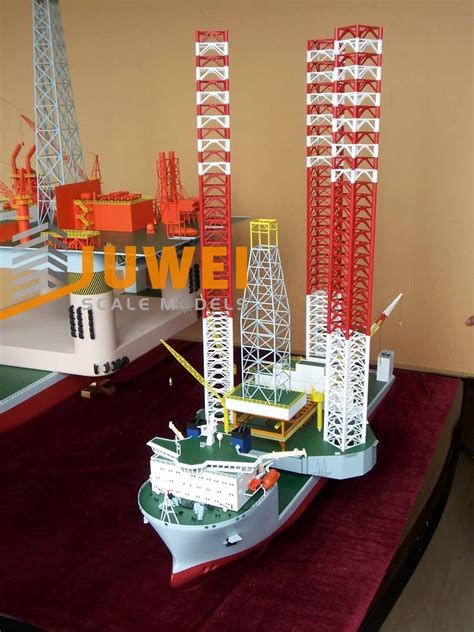 Miniature Scale Drilling Ship Model For Offshore Operation JW 17