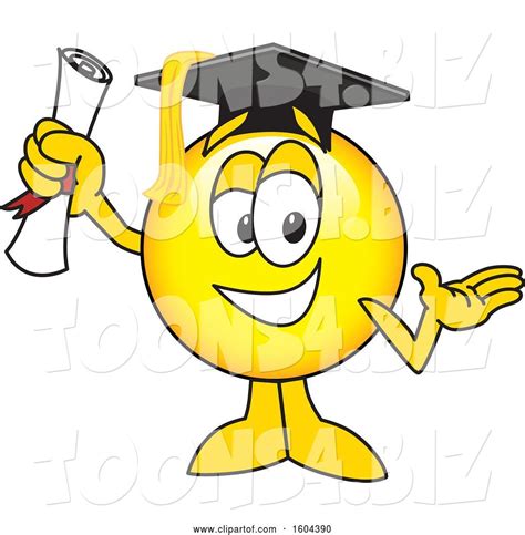 Vector Illustration Of A Cartoon Smiley Mascot Graduate By Toons4biz