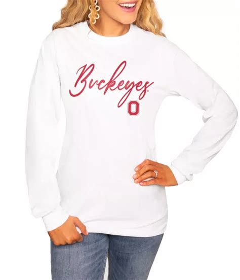Gameday Couture Women S Ohio State Buckeyes White Long Sleeve T Shirt Dick S Sporting Goods