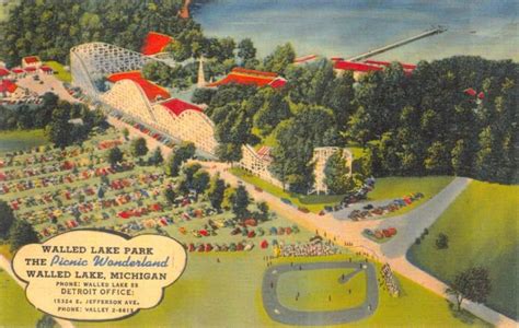 Postcard Of Walled Lake Amusement Park Love The Phone