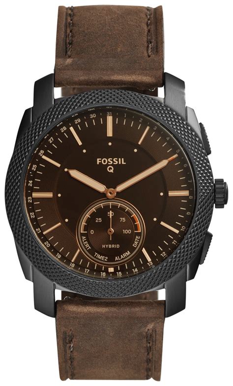 Fossil Machine Hybrid Mens Brown Leather Smart Watch Reviews