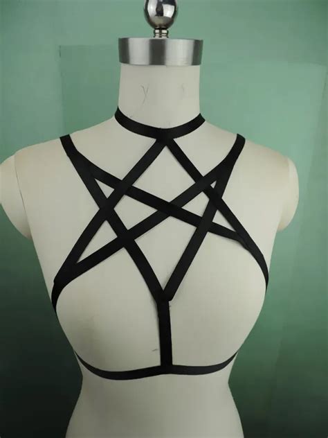 elastic rope bra straps new artemis frame bra harness cage bra bondage belt harness bows elastic