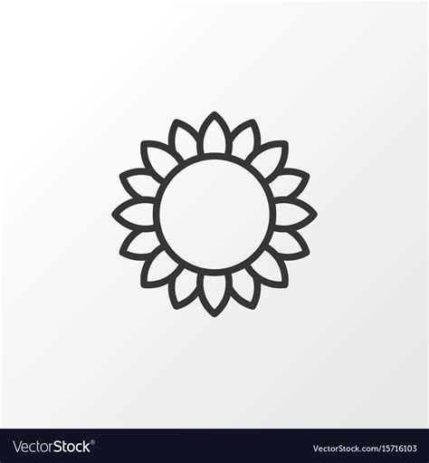 Sunflower Icon Symbol Premium Quality Isolated Vector Image
