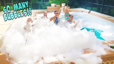 We Put Over 1 Million Bubbles In Our New Swimming Pool Youtube