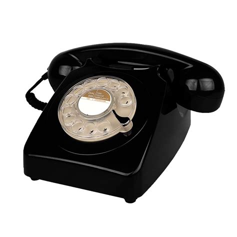 Buy Benotek Black Landline Phone Corded Rotary Dial Telephones 1980s
