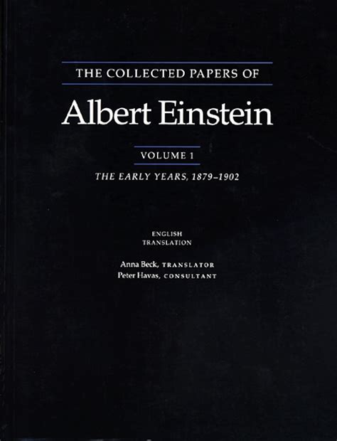 The Collected Papers Of Albert Einstein Volume 1 English Princeton