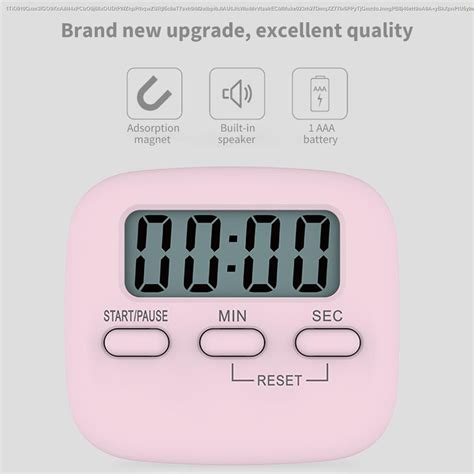 Magnetic Large Lcd Digital Kitchen Timer Alarm Count Up Down Clock 24